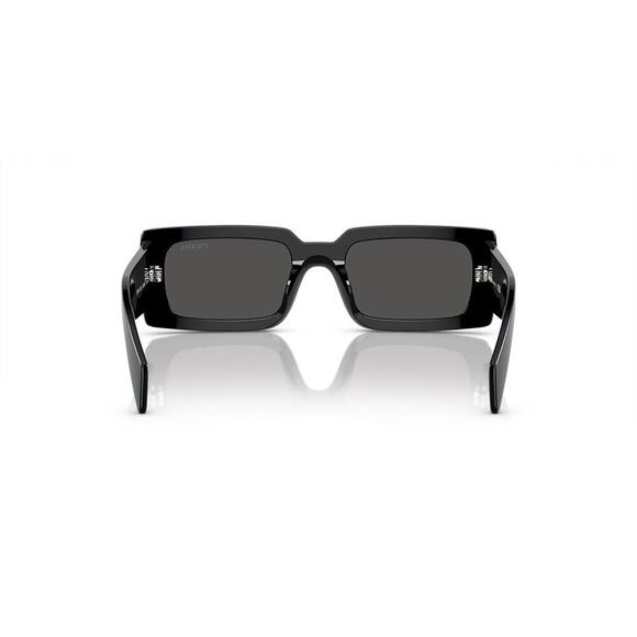 PRADA PR A07 1AB5S0 Black Silver Logo Dark Grey Lens Sunglasses main image 7